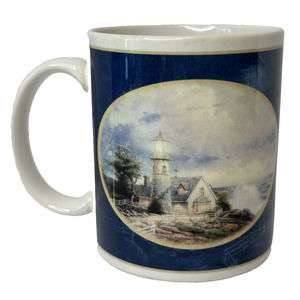 Thomas Kinkade Artist, A Light in the Storm, Cup/Mug Coffee/Tea 1998 Vintage